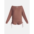 thumbnail image 5 of No Boundaries Waffle Knit Sleep Top, Women’s and Women’s Plus XS-2X, 5 of 5
