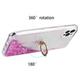 thumbnail image 4 of Waterfall Liquid Glitter Stand Case and Glass Screen Protector for iPhone 14 Pro Max - Pink Purple, 4 of 9