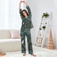 thumbnail image 5 of FORMRS Womens Pajama Set Long Sleeve Top and Pants with Pockets Soft Comfy Lounge Sleepwear, Sizes S-2XL, Floral Forest Scene, 5 of 7