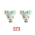 thumbnail image 1 of Pendientes con clip para la oreja para niños, con dibujos animados, sin orificio para la oreja, con forma de sirena y unicornio, 1 of 6