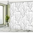 thumbnail image 5 of Ambesonne Black and White Shower Curtain, Winter Tree, 69"Wx84"L, White Black, 5 of 5