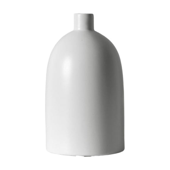 Medium Ceramic White Vase for Dry Flowers Hydroponic Living Room Table Decor