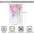 thumbnail image 6 of Pink Leaf Shower Curtain Sets, Aesthetic Leaves Bathroom Decorative 72 X 72 Inch Polyester Waterproof Fabric Bath Curtain with Hooks, 6 of 6