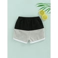 thumbnail image 4 of Bagilaanoe Toddler Baby Boy Girl Summer Shorts 6 Months 1T 2T 3T 4T 5T Patchwork Drawstring Elastic Waist Loose Short Pants, 4 of 8