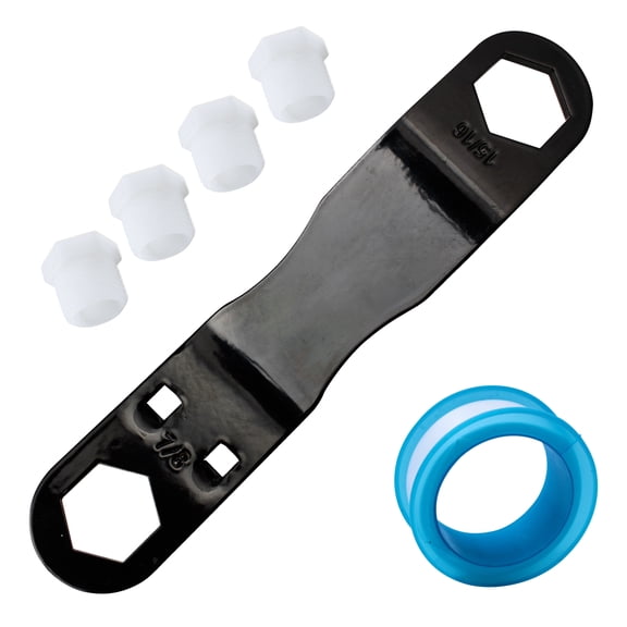 Leisure Coachworks Slim Double Ended RV Water Heater Drain Plug Wrench Kit 4 Pieces