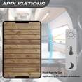 thumbnail image 5 of POLERO Brown Wooden Pattern RV Door Window Shade Easy to Install Privacy Protection RV Window Cover Sun Blackout for Camper Trailer (17.3x26 inch), 5 of 7