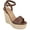 Brown, variant on Journee Womens Andiah Buckle Espadrille Wedge Sandals