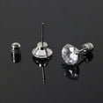 thumbnail image 5 of Titanium Earrings Push-in Threadless Flat Back Stud Earrings for Women Men, Cartilage Earring Hypoallergenic Cubic Zirconia Earrings Studs for Helix Tragus Piercing Jewelry, 5 of 6