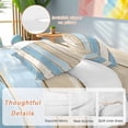 thumbnail image 2 of Vintage Bedding Duvet Cover Set Queen Size 4 Pieces Farmhouse Blue Beige Wood Grain Country Style Bedding Set with Zipper Closure, 1 Comforter Cover 90x92 Inches 1 Flat Sheet & 2 Pillow Cases, 2 of 7
