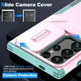 thumbnail image 2 of for Samsung Galaxy S25 Edge Case with Built-in Camera Lens Slide Cover, Heavy-Duty Shockproof Rugged Case Heavy Duty Bumper Shockproof Phone Cover for Samsung Galaxy S25 Edge,Rosegold, 2 of 7
