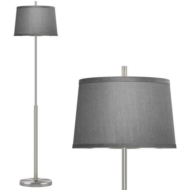 Modern Floor Lamp For Living Room 62 H, Black And Silver Floor Lamp