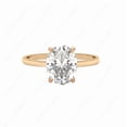 thumbnail image 5 of Cora Jewellery 3CT Oval Moissanite Bridge Diamond Hidden Halo Engagement Ring For Women, 18K Rose Gold, 5 of 8