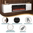 thumbnail image 5 of Boyel Living Floating Fireplace TV Stand , Modern Entertainment Center w/ 36" Electric Fireplace, Wall Mounted Electric Fireplace TV Console for Living Room Bedroom, White, 5 of 7