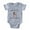 Heather Gray, variant on - FIN Nuts Squirrel - Cute Infant Baby Football Bodysuit