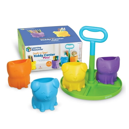UPC: 0765023037142 | Learning Resources Create-a-Space Kiddy Center Pets – Kids Art and Craft Supply Storage Caddy Playroom Organization Classroom Organization