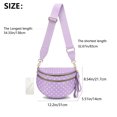 thumbnail image 3 of Dot Crossbody Bag, Purse for Women Bum Bag Fanny Packs Belt Bag Sling Bag with Shoulder Strap Durable Nylon Crossbody Bags,Light Purple, 3 of 3