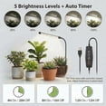 thumbnail image 3 of CNDRLEF 6000K Full Spectrum Plant Grow Light for Indoor Plants, Gooseneck Lamp with Auto On/Off Timer (4/8/12H) & 5 Dimmable Levels, LED Plant Lights for Indoor Growing, 3 of 6