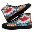 thumbnail image 4 of Canada Symbols Maple Leaf High Top Canvas Shoes Sneakers Black Size 6, 4 of 7