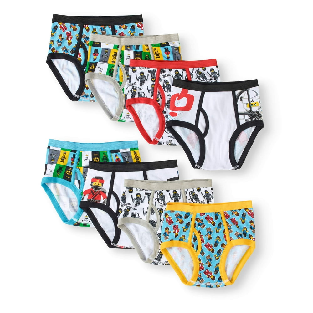 NINIJAGO LEGO Ninjago, Boys Underwear, 5 + 3 Bonus Pack Cotton Briefs