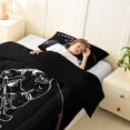 thumbnail image 4 of Erosebridal I Love Hockey Twin Comforter Sets, Sport Bedding Set for Men and Boys, Black Reversible 2 Pieces, 1 Comforter and 1 Pillowcase, 4 of 6