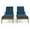 Blue, variant on Senia Acacia Wood Outdoor Chaise Lounge with Water Resistant Cushion, Set of 2, Teak and Dark Gray