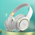 thumbnail image 6 of COFEST Electronics,Bluetooth Headphones Over Ear,Wireless Headphones With Microphone,Foldable Lightweight Headset,Gaming Headset,White,, 6 of 9