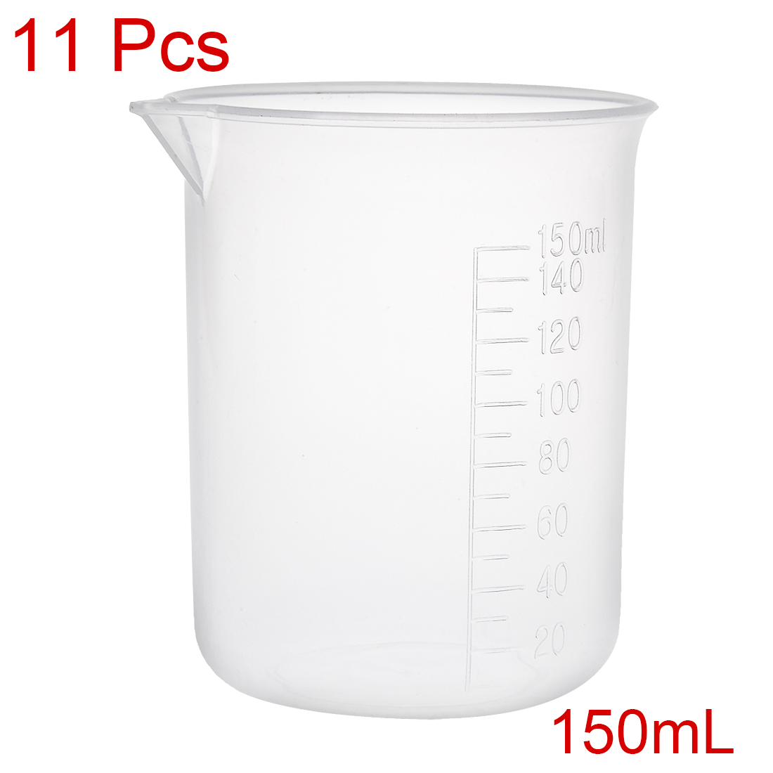11pcs Measuring Cup Lab PP Plastic Graduated Beaker 150ml 11 pcs/150ml