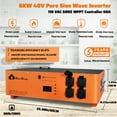 thumbnail image 5 of Cloudenergy 48V Stackable LiFePO4 Battery with 6kw Inverter 60A MTTP 10 Year Lifetime Perfect for Monitor RV, Solar, Energy Storage, Overland, Off-Grid(DD48V-150Ah +Inverter), 5 of 6