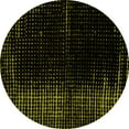 thumbnail image 1 of Ahgly Company Machine Washable Indoor Round Abstract Yellow Modern Area Rugs, 6' Round, 1 of 4