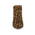 thumbnail image 6 of BLISSFUL STEP Women's Pointed Toe Stiletto Heels Chelsea Ankle Booties Leopard 5.5, 6 of 8