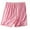 Pink, variant on biudgviw Sleepwear for Women Elastic Waisted Ultra-Soft Pajama Shorts Plus Size Solid Color Loungewear Pj Bottoms