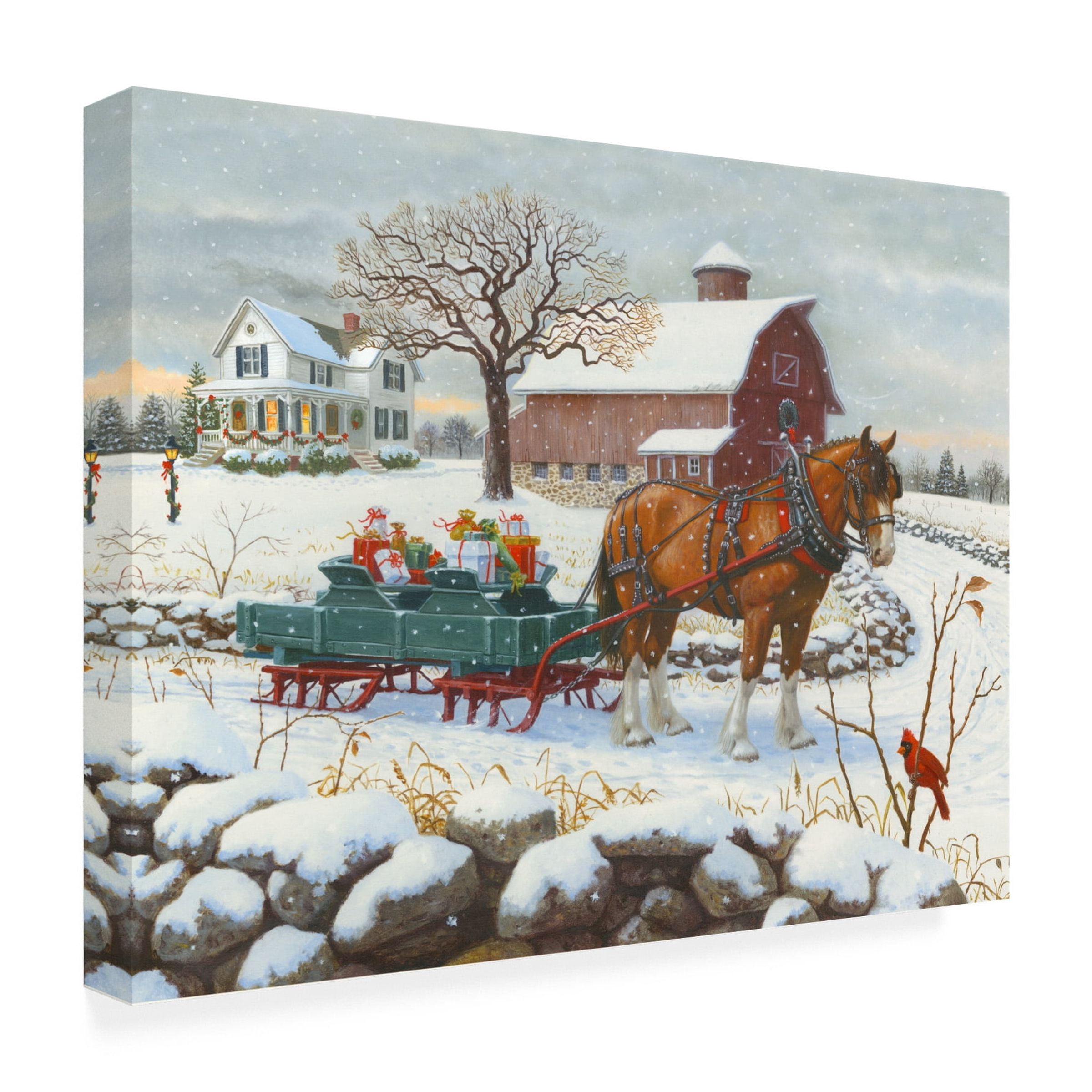 Ruth Sanderson 'Christmas Delivery' Canvas Art