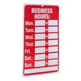 thumbnail image 3 of Pen+Gear Business Operating Hours Sign, 8"x12" - Complete with Numbers,  Red & White, 3 of 9