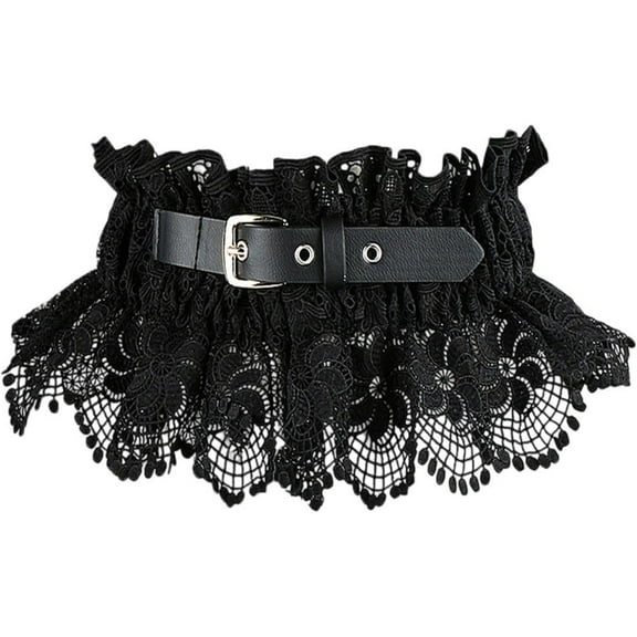 Wide Lace Corset Belt, Gothic Stretch Waist Cincher for Women, Y2K Elastic Obi Sash Belt