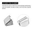 thumbnail image 4 of Belt Buckle End Tips, 8mm Ribbon Crimp Clasps for DIY Silver Tone 24Pack, 4 of 6