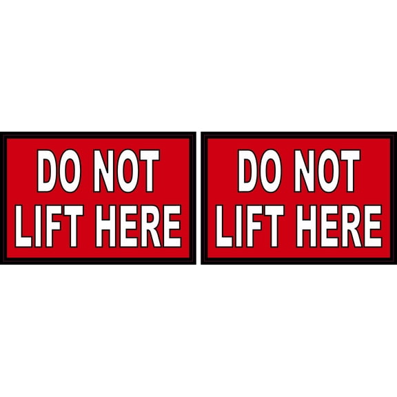 StickerTalk Do Not Lift Here Red Vinyl Sticker Sheet, 3 inches x 2 inches