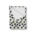thumbnail image 2 of Black and Yellow Soft Flannel Fleece Blanket, Scribble Art Theme with Circles Squares and Stars Geometric Doodle, Cozy Plush for Indoor and Outdoor Use, 50" x 60", Black Yellow White, by Ambesonne, 2 of 5