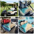 thumbnail image 6 of Golf Cart Seat Covers for 2 Seater, Aqua Blue Beach Soft Microfiber Cart Seat Towel Blanket, Summer Seaside Ombre Absorbent Breathable Non Slip Bench Seats Protector for Golf Course 51"x31", 6 of 9