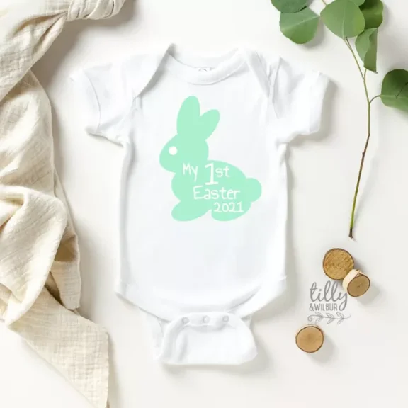 My 1St Easter 2023 Baby Bodysuit, Baby'S First Easter, Newborn Baby Easter Gift Cute Baby Onesie, BABY BODYSUIT LAT 4424
