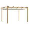 thumbnail image 3 of Outsunny 10' x 10' x 88.25" Cream White Aluminum Pergola, Retractable Canopy and Water-Resistant, 3 of 10