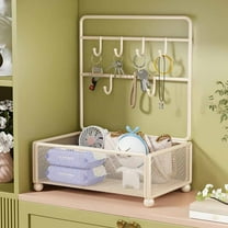 Miogawg Jewelry Stand Holder Organizer, Necklace Holder With Ring Tray, Hooks Necklaces Hanging Small Jewelry Display