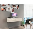 thumbnail image 2 of Liberty Wood 42" Floating Office Desk in Off White, 2 of 3