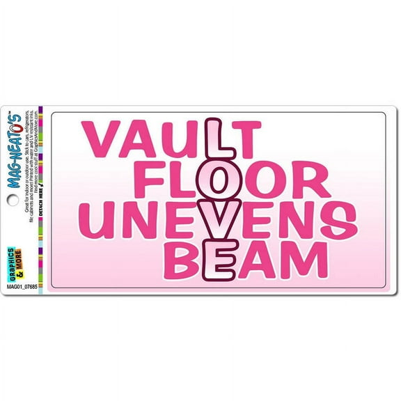 Love Vault Floor Unevens Beam Gymnastics Automotive Car Refrigerator Locker Vinyl Magnet