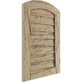 thumbnail image 2 of Ekena Millwork 22"W x 42"H Timberthane Riverwood Arch Top Faux Wood Non-Functional Gable Vent, Primed Tan, 2 of 5