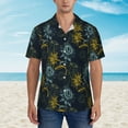 thumbnail image 4 of Goofa Sunflowers Hawaiian Shirt for Men, Unisex Summer Beach Casual Short Sleeve Button Down Shirts,Aloha Tropical Floral print shirt-XX-Large, 4 of 9