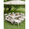thumbnail image 3 of Outdoor Tablecloth with Umbrella Hole and Zipper, Sage Green Christmas Rectangle Table Cloth 52x70 Inch Waterproof Tablecloth, Rustic Pine Cones Xmas Botanical Picnic Table Cover for Patio Camping, 3 of 7