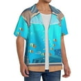 thumbnail image 2 of Honeii Underwater Aquarium Arches for Men's Short-Sleeved Button-Up Collared Shirt Featuring A Pocket, Perfect for Beach Vacations, And Travel Adventures.-XX-Large, 2 of 5