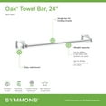 thumbnail image 2 of Symmons 563TB24MB Oak 24" Towel Bar - Black, 2 of 7