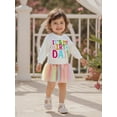 thumbnail image 6 of BemeyourBBs Toddler Baby Girl Birthday Dress Outfit 1 2 3 4 Years Old Birthday Tutu Skirt Set Letter Embroidery Long Sleeve Sweatshirt and Tulle Skirt Set Cute Kids Spring Fall Winter Clothes, 6 of 9