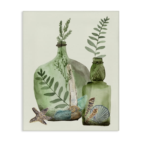 Stupell Industries Rustic Lodge Forest Ferns Green Coastal Canvas Art, 16 x 20, by Melissa Wang